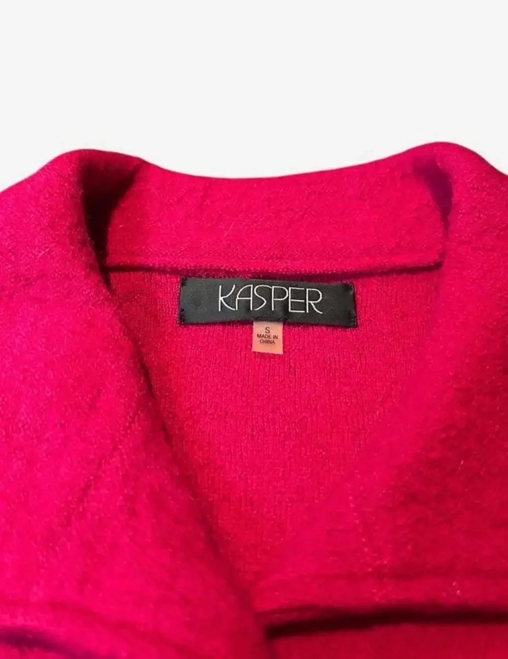 Kasper 100% Wool Dark Fuchsia Coat, Size S